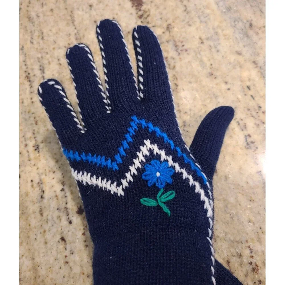New! Vintage One Size Stretch Blue Knit 8.5
